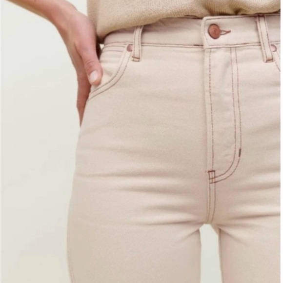 Reformation Cowboy Almond EUC Straight Leg Jeans Size 25 - Picture 3 of 12